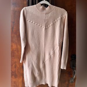 Pink long sleeve sweater dress Large